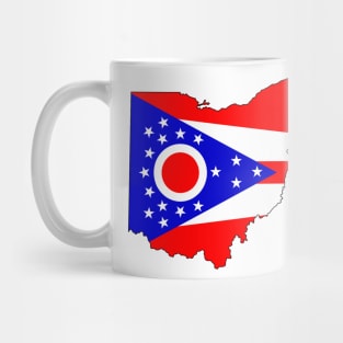 Ohio Flag State Outline AF (black) Mug